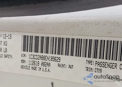 2014 Dodge Avenger Se z USA, uszkodzony, nr VIN 1C3CDZAB8EN189629